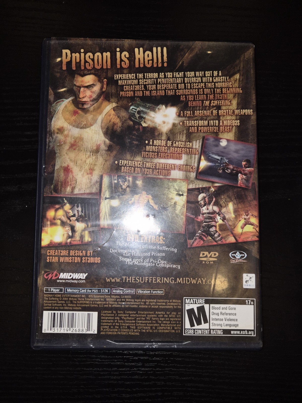 The Suffering (Sony PlayStation 2 PS2, 2004) CIB Classic Horror Vintage