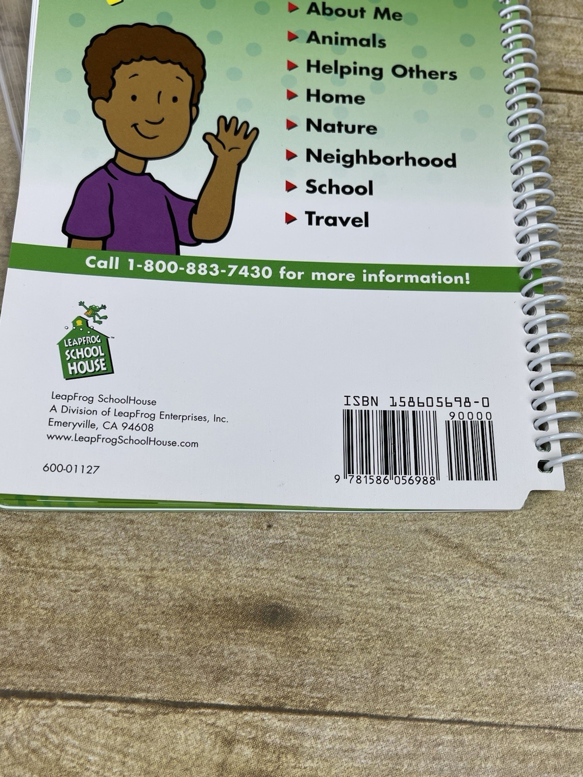 Leapfrog Schoolhouse LeapPad Book & Cartridge Food Language First Green Book