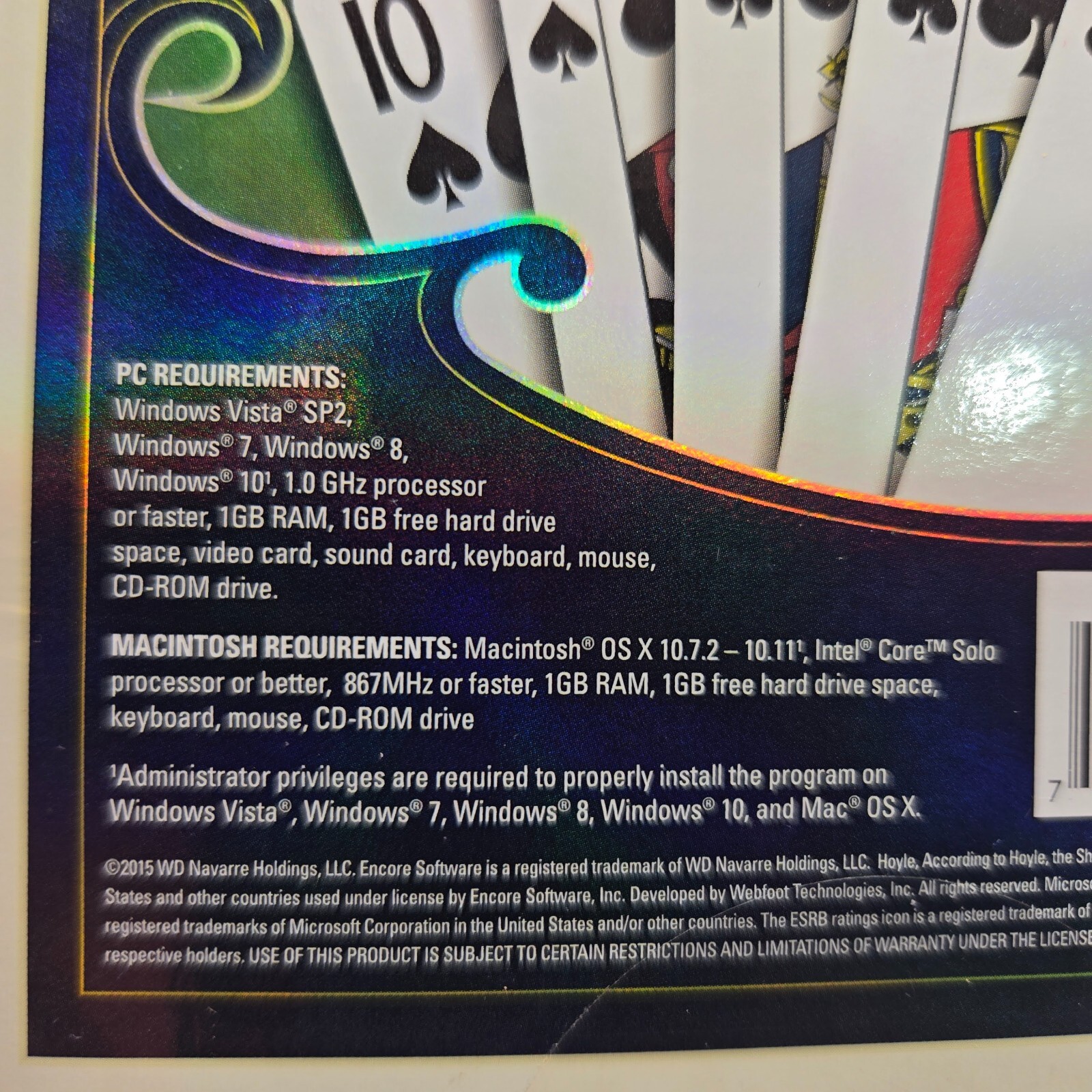 Hoyle Official Card Games Collection 70+ Games PC MAC CD-ROM – New/Sealed