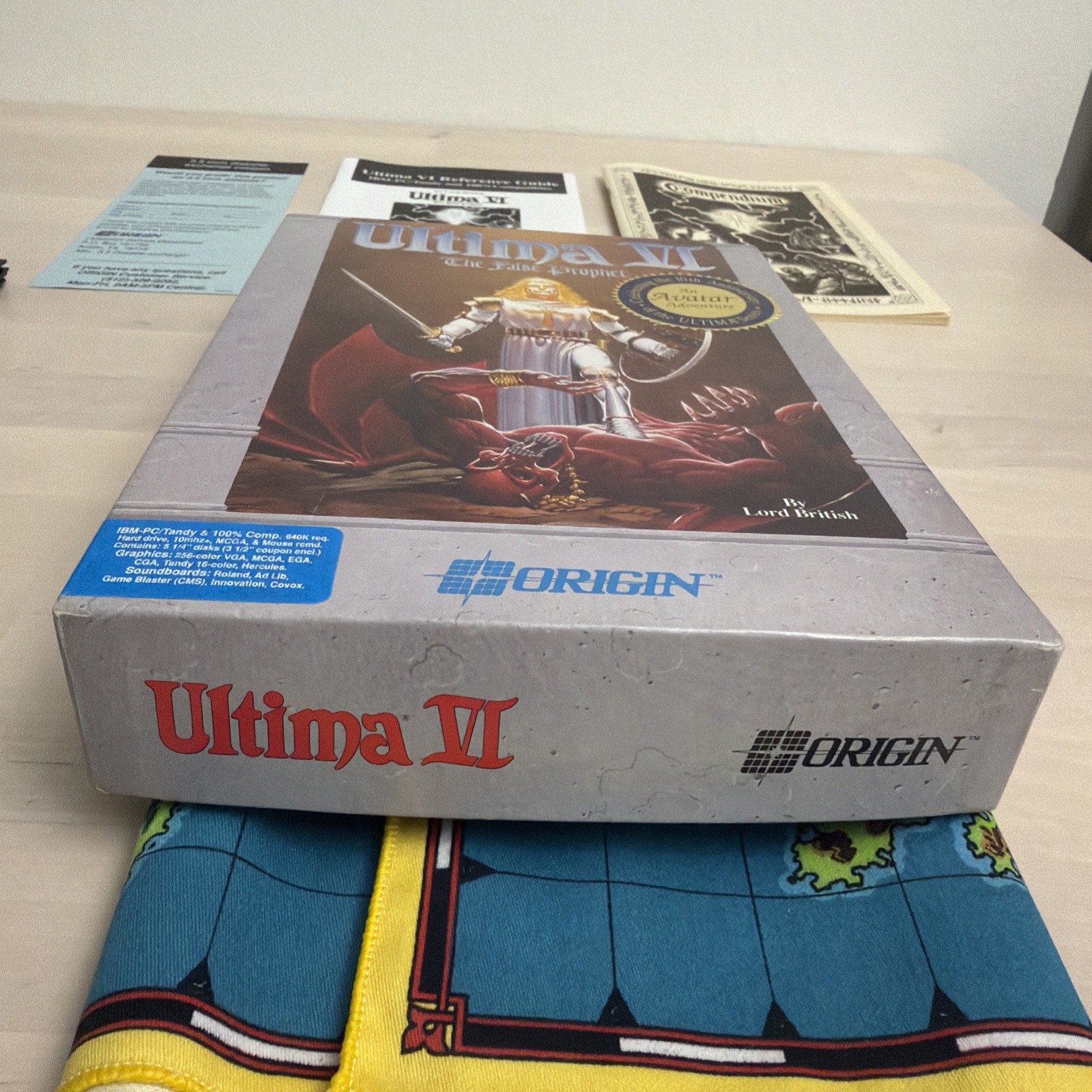 Ultima VI: The False Prophet (PC,1990) Complete With Map Promos And Stone!!