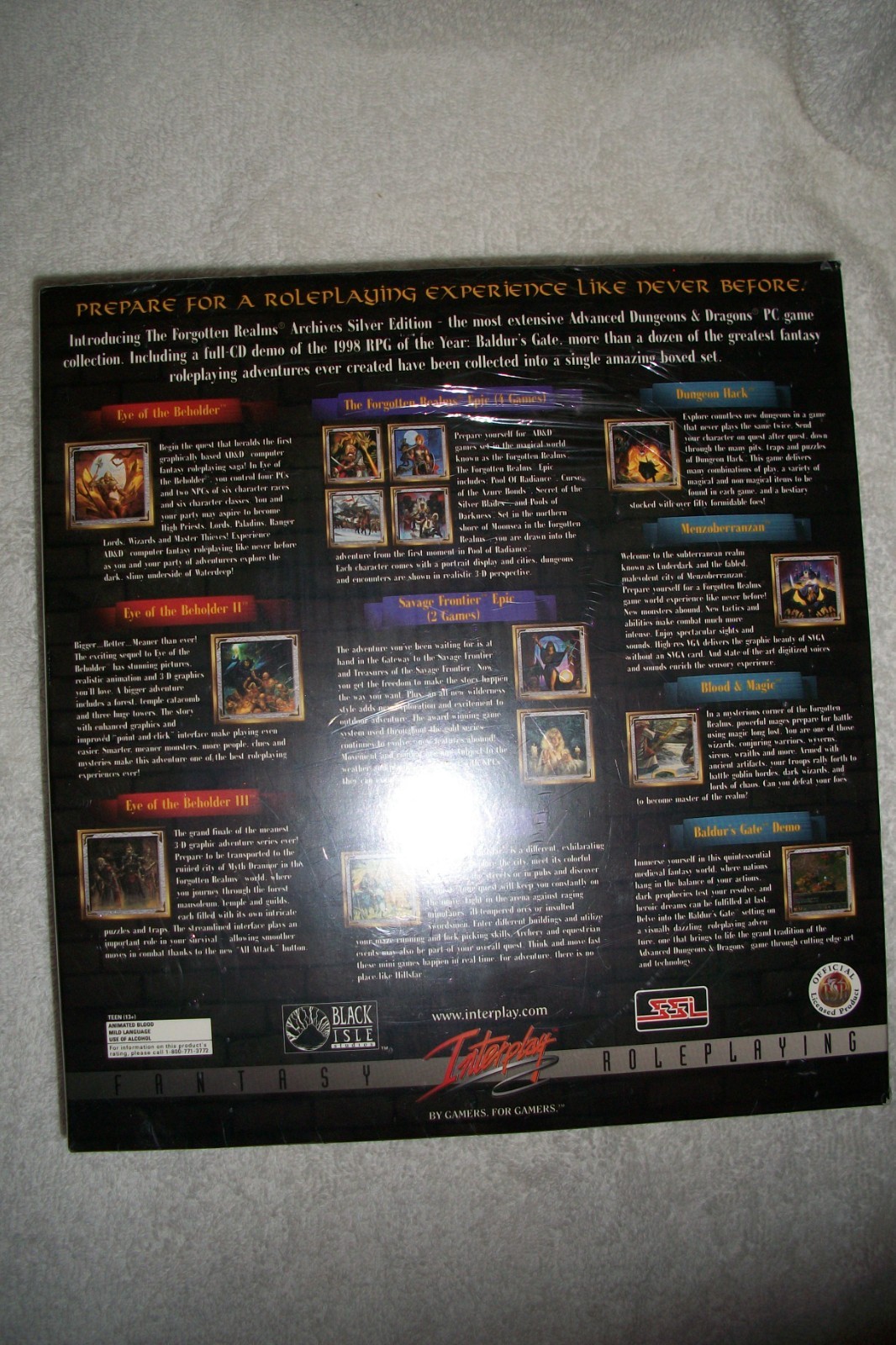 DUNGEONS & DRAGONS FORGOTTEN REALS ARCHIVES SILEVER COLLECTION CR-ROM WIN 95/98