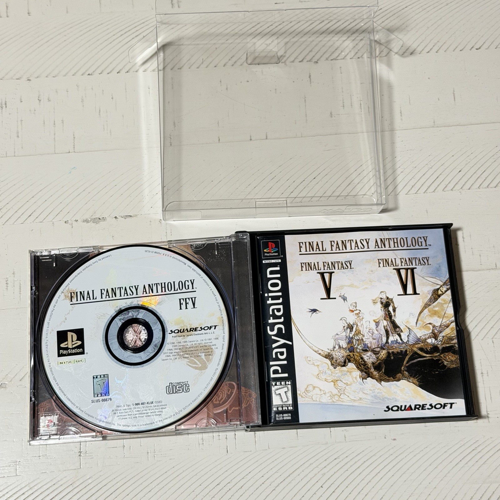 Final Fantasy Anthology Sony PlayStation 1 – Black Label – Complete CIB FF5 & 6
