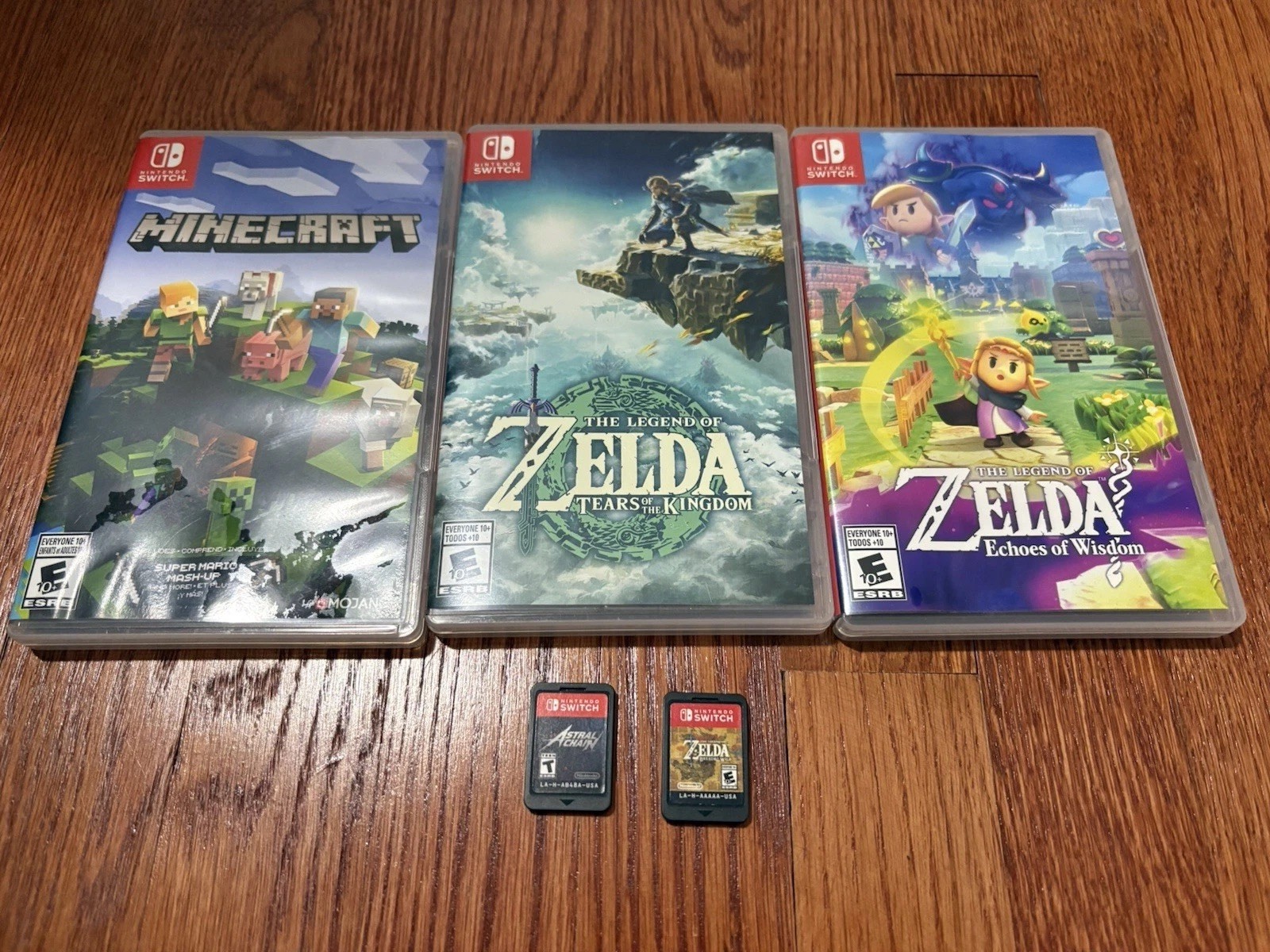 Switch Game Lot Zelda Breath of Wild Tears Kingdom Astral Chain Minecraft Link