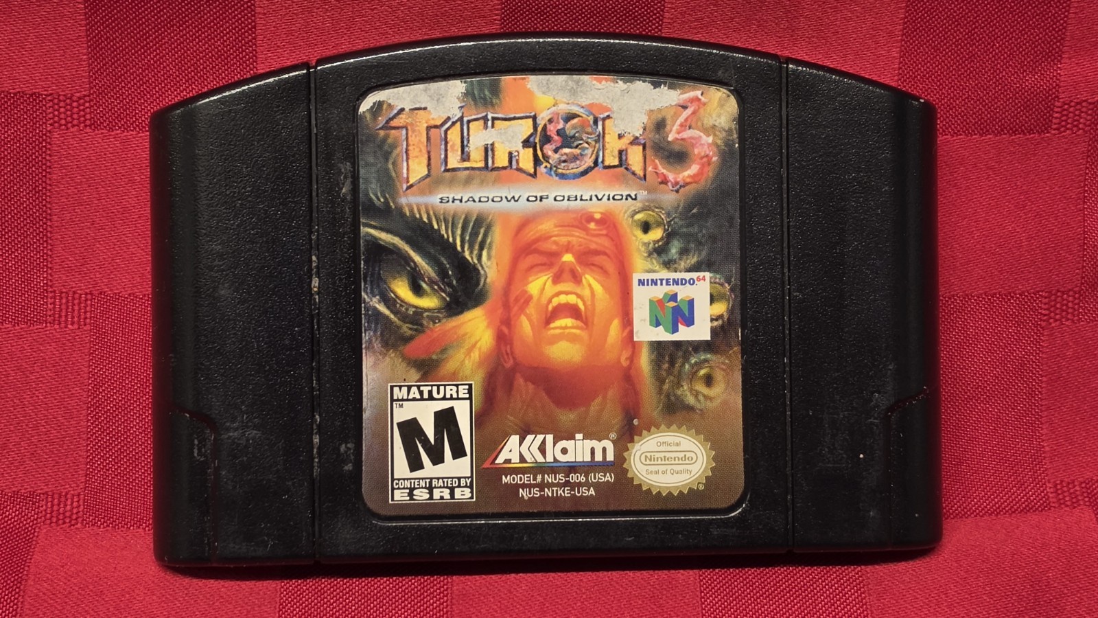 Turok 3 Shadow of Oblivion Nintendo 64 N64 Cartridge Only Authentic – Tested