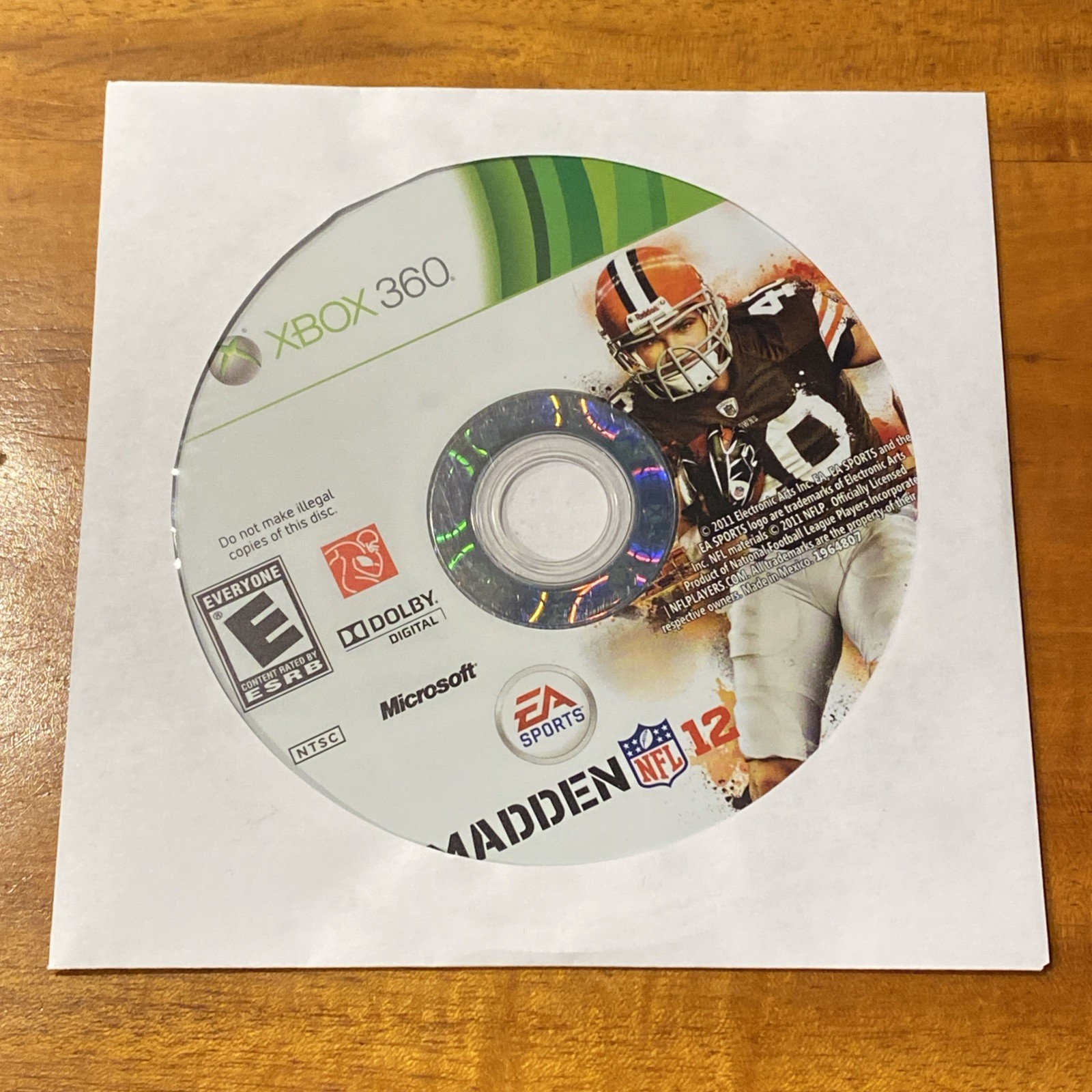 Madden NFL 12 (Xbox 360) Disc Only, Tested, Working