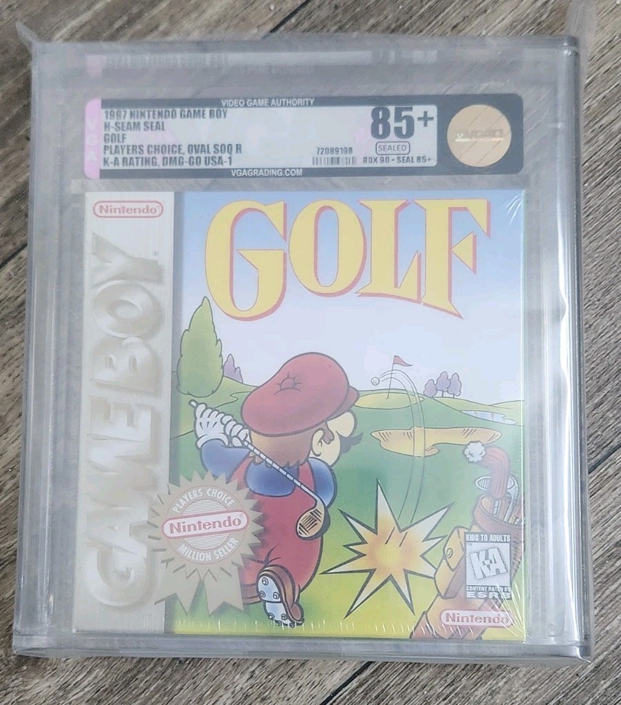 Game Boy, Golf (Mario), Sealed, VGA Box Grade 90, Seal Grade 85+ Player’s Choice