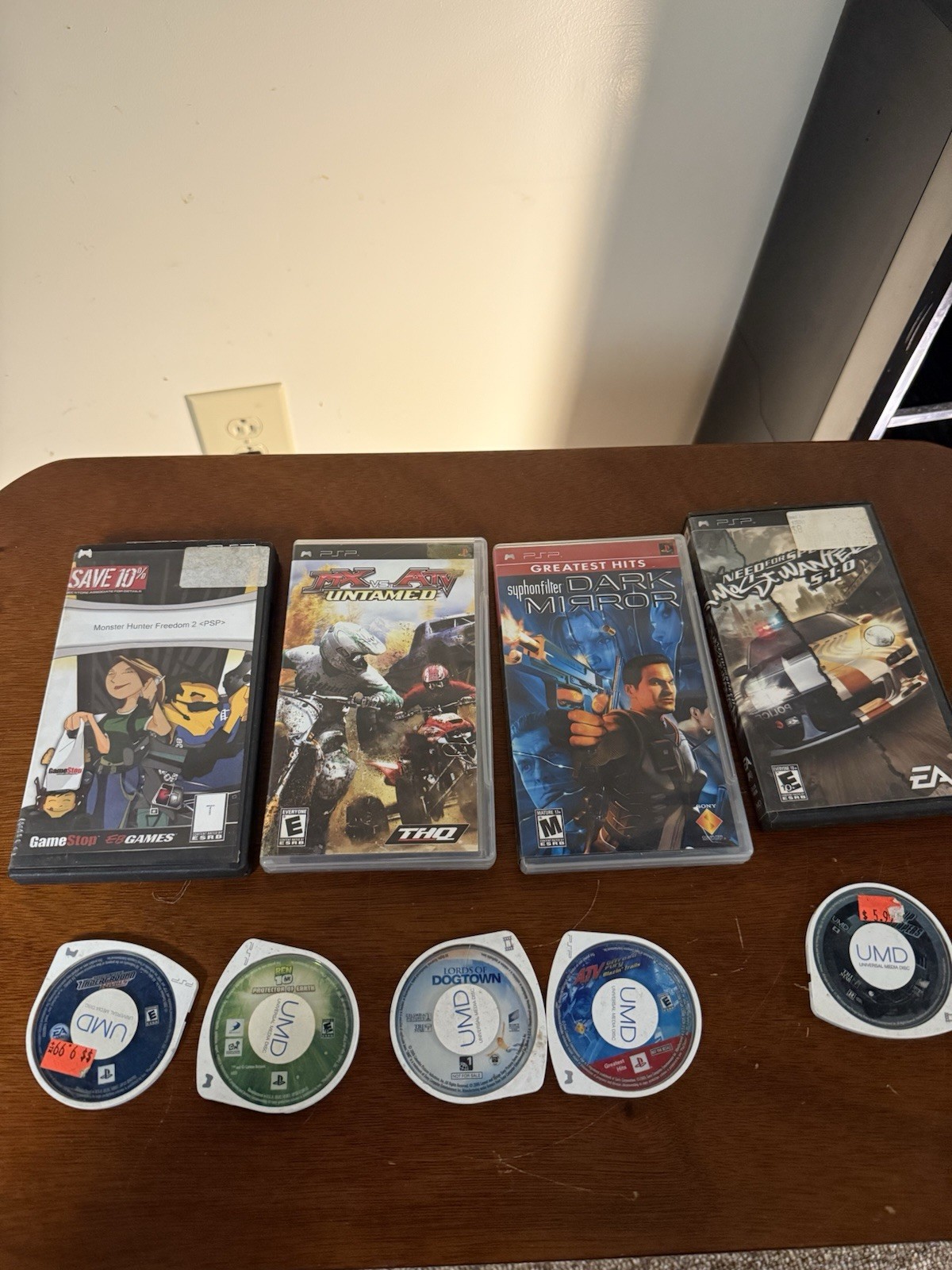 Sony PlayStation Portable PSP Game Lot 9 UMD Mixed Brands 2000s