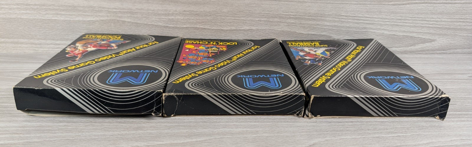 Super Challenge Football/Baseball, Lock ‘n Chase M Network Bundle Atari 2600 Lot