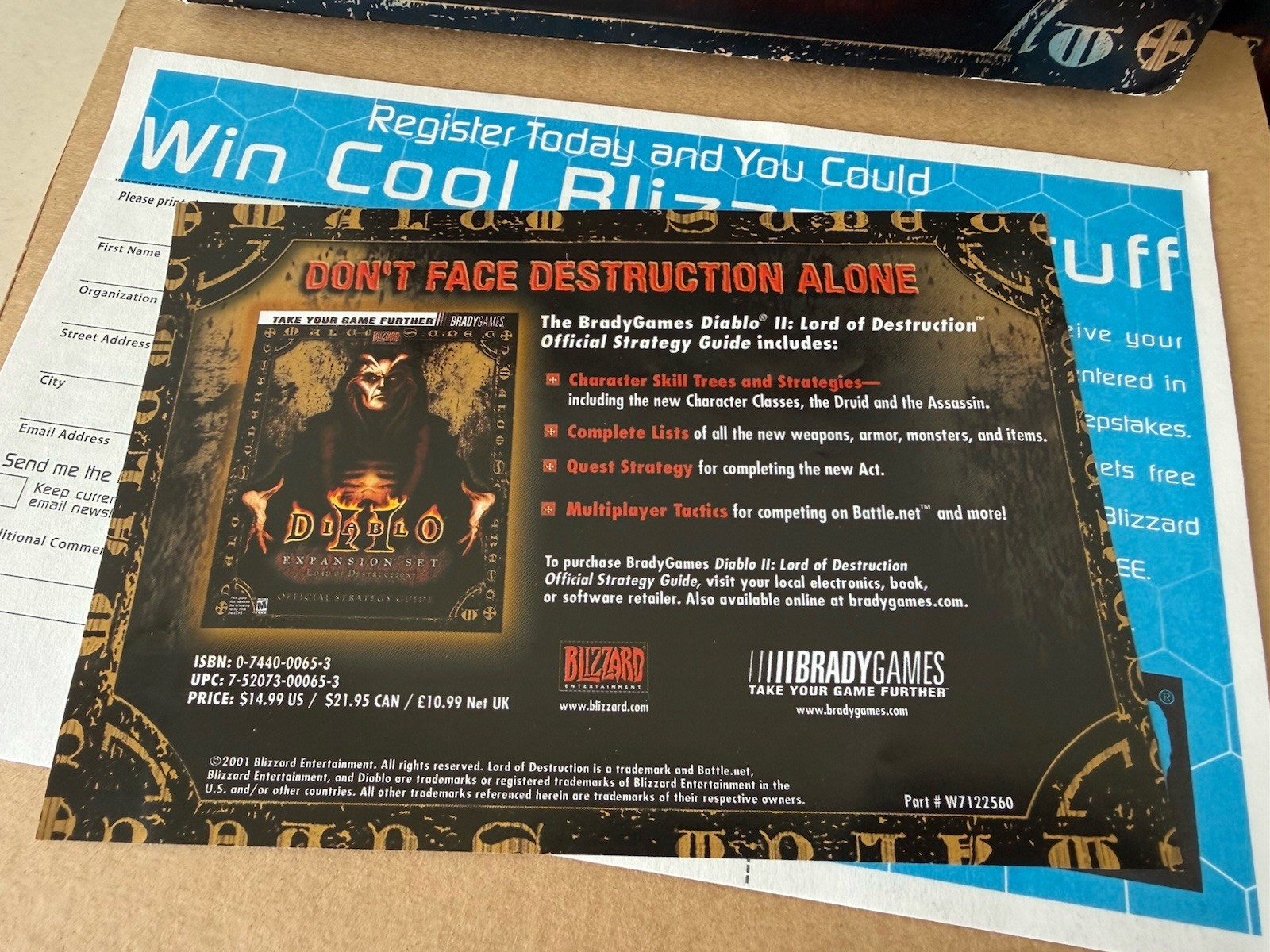 Diablo II: Lord of Destruction Expansion Set Big Box PC 2001 Blizzard No Disc