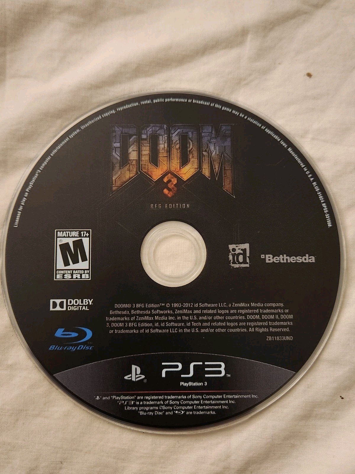 Doom 3 BFG Edition – Sony PlayStation 3 Complete Tested