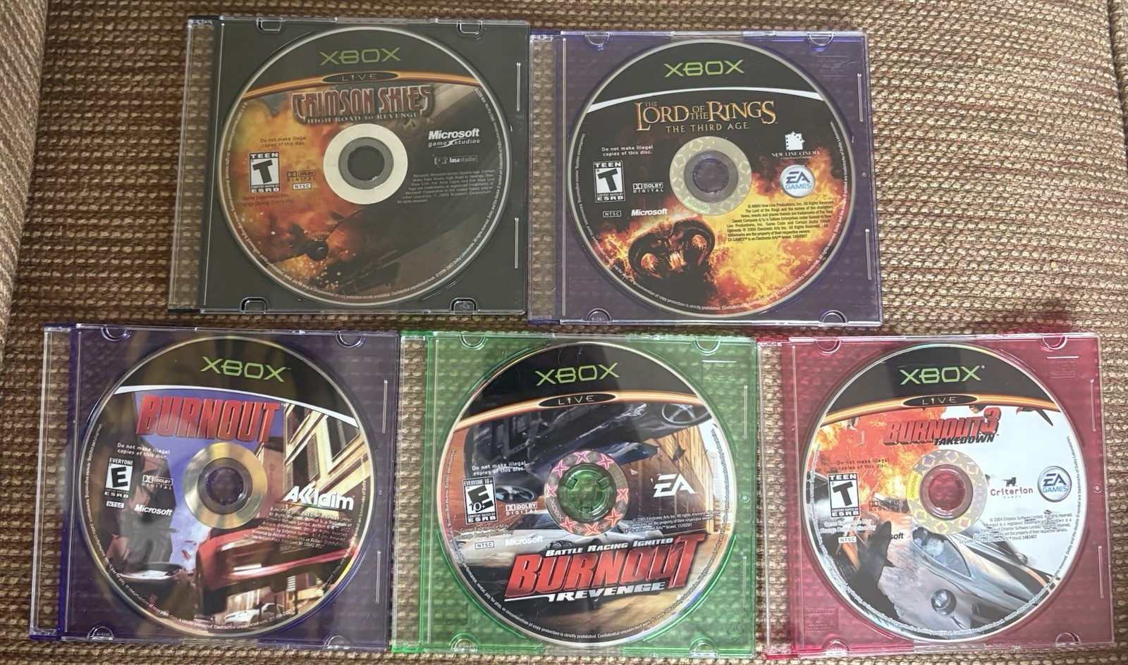 XBOX Collection (Burnout Trilogy, Crimson Skies, LOTR The Third Age)