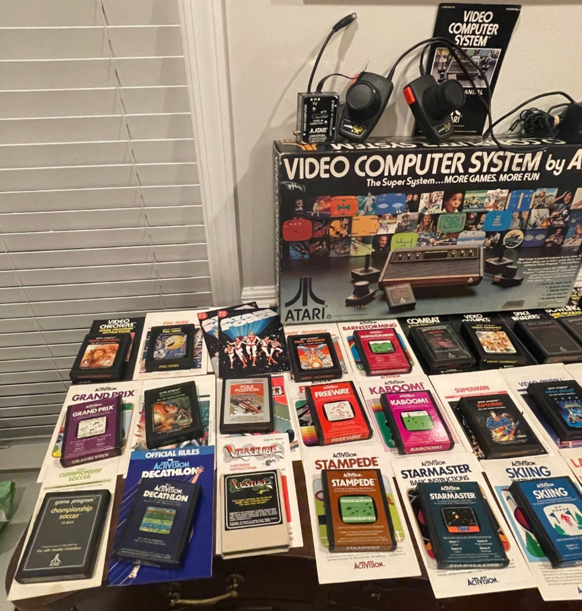 Atari 2600 Light Sixer System Boxed Bundle 4 Joy + Paddle Controllers + 30 Games