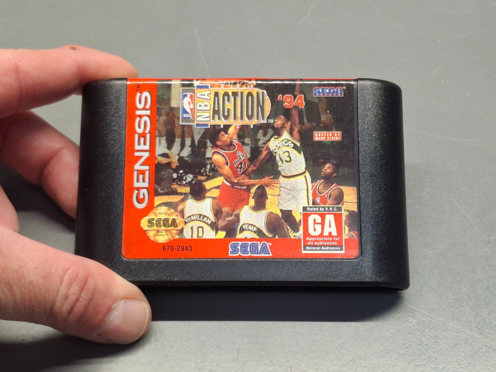 NBA Action ’94 (Sega Genesis, 1994) – CIB (Manual, Box, Game) – CLEANED & TESTED