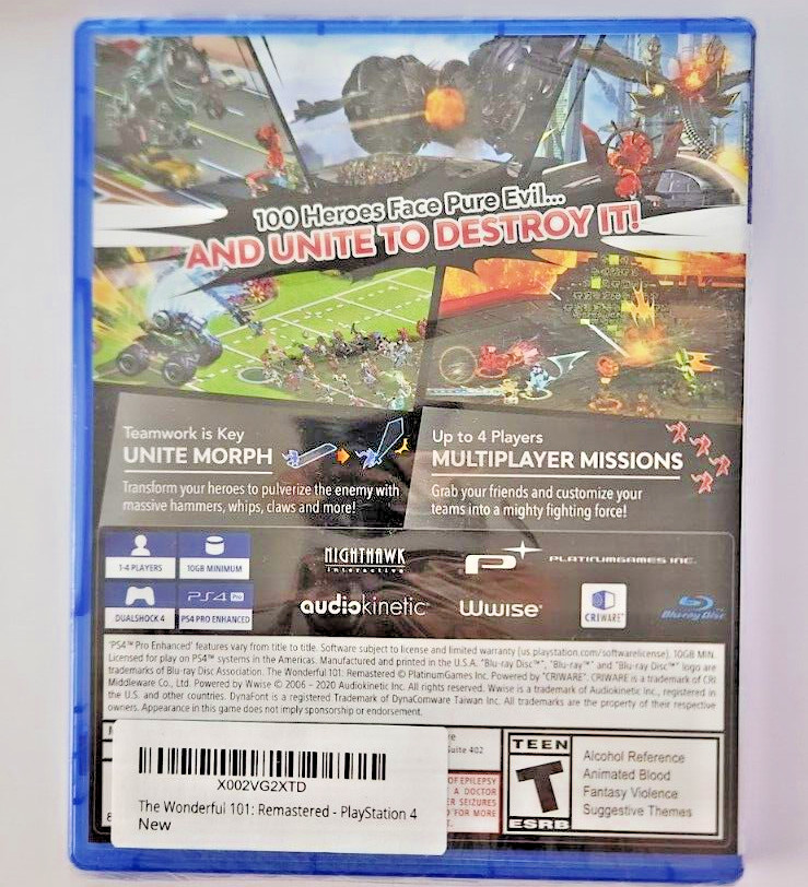 The Wonderful 101: Remastered PS4 Brand New Game (Multiplayer, 2020)