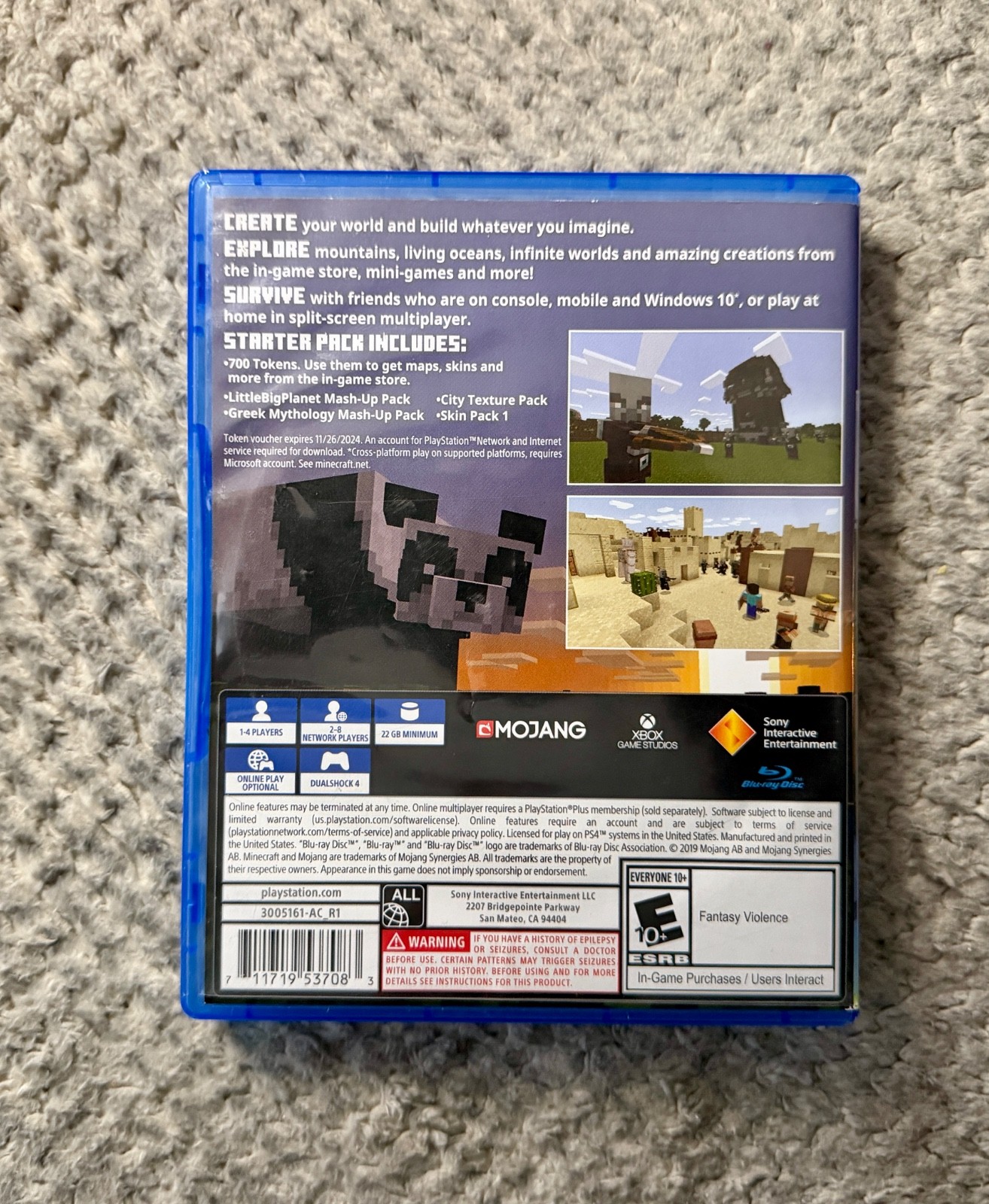 Minecraft Starter Pack PS4 Playstation 4 Complete