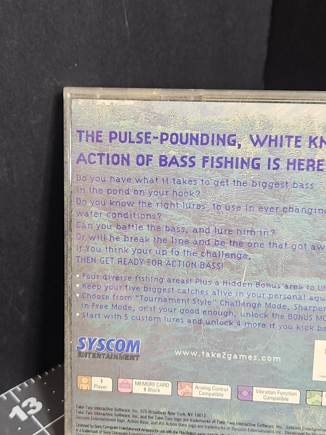 Vintage Action Bass PS1 PlayStation 1 Complete – Family Video Edition GUC E5