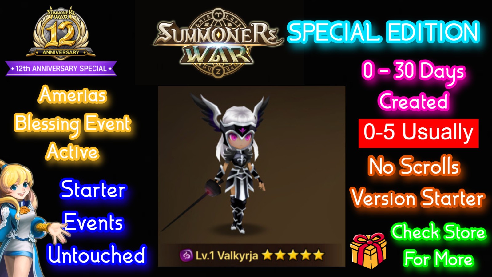 🎁Summoners War NORMAL List global europe