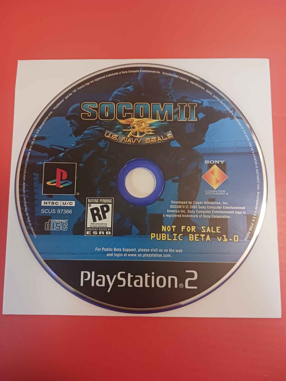 SOCOM II: U.S. Navy SEALs Public Beta v1.0 PlayStation 2 Good Condition