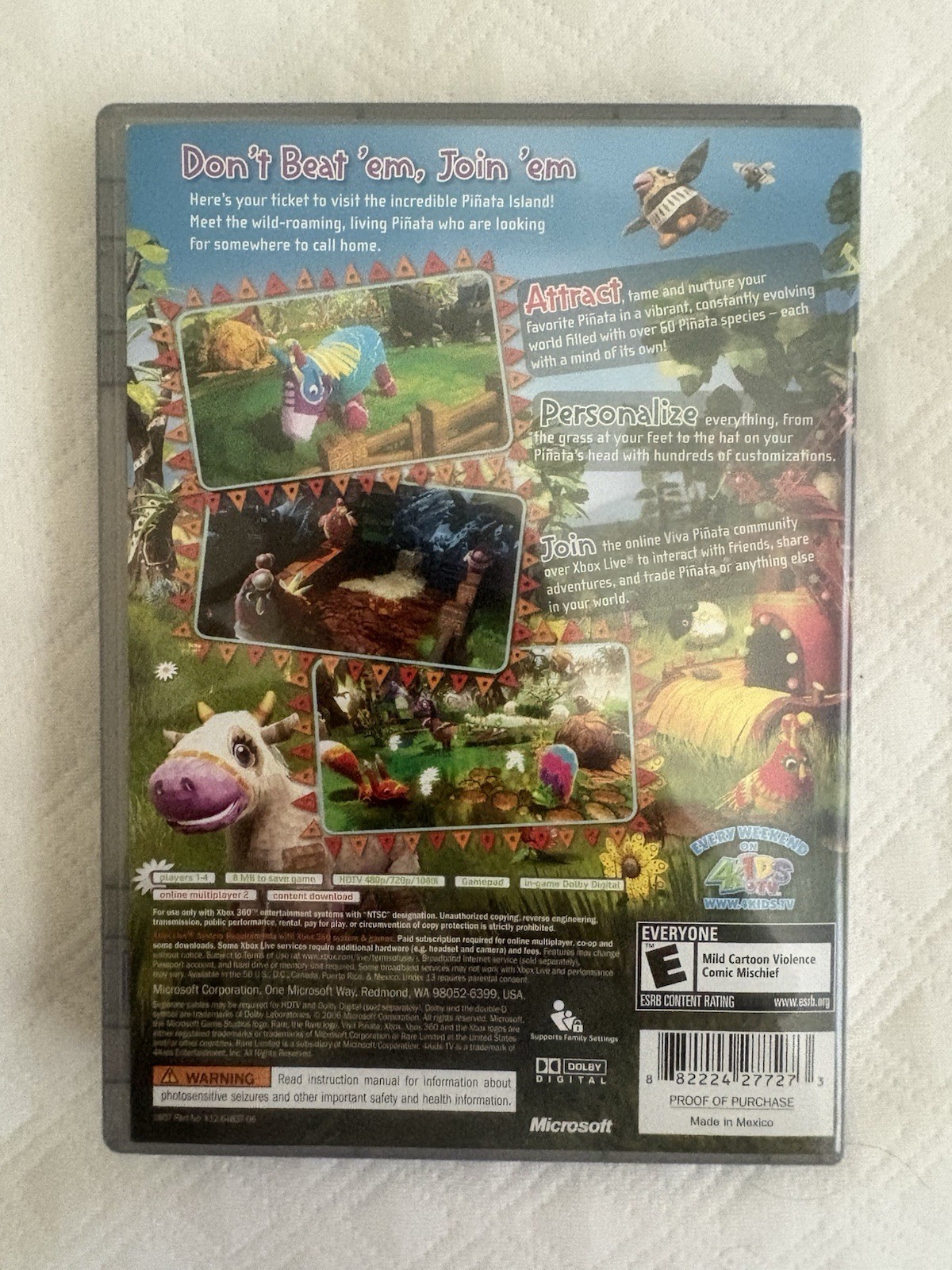Microsoft Game Studios Viva Piñata Xbox 360 Simulation Virtual Pet 2006 E Manual