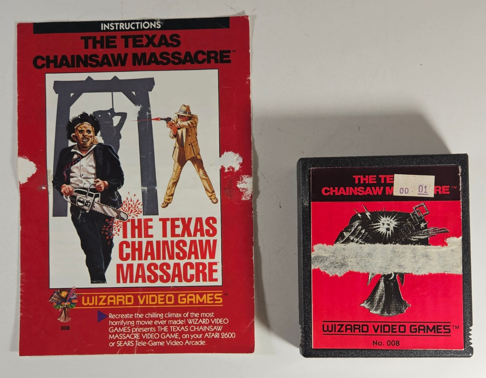 Atari 2600 The Texas Chainsaw Massacre w/ Manual – 1983 Atari – Tested and Works