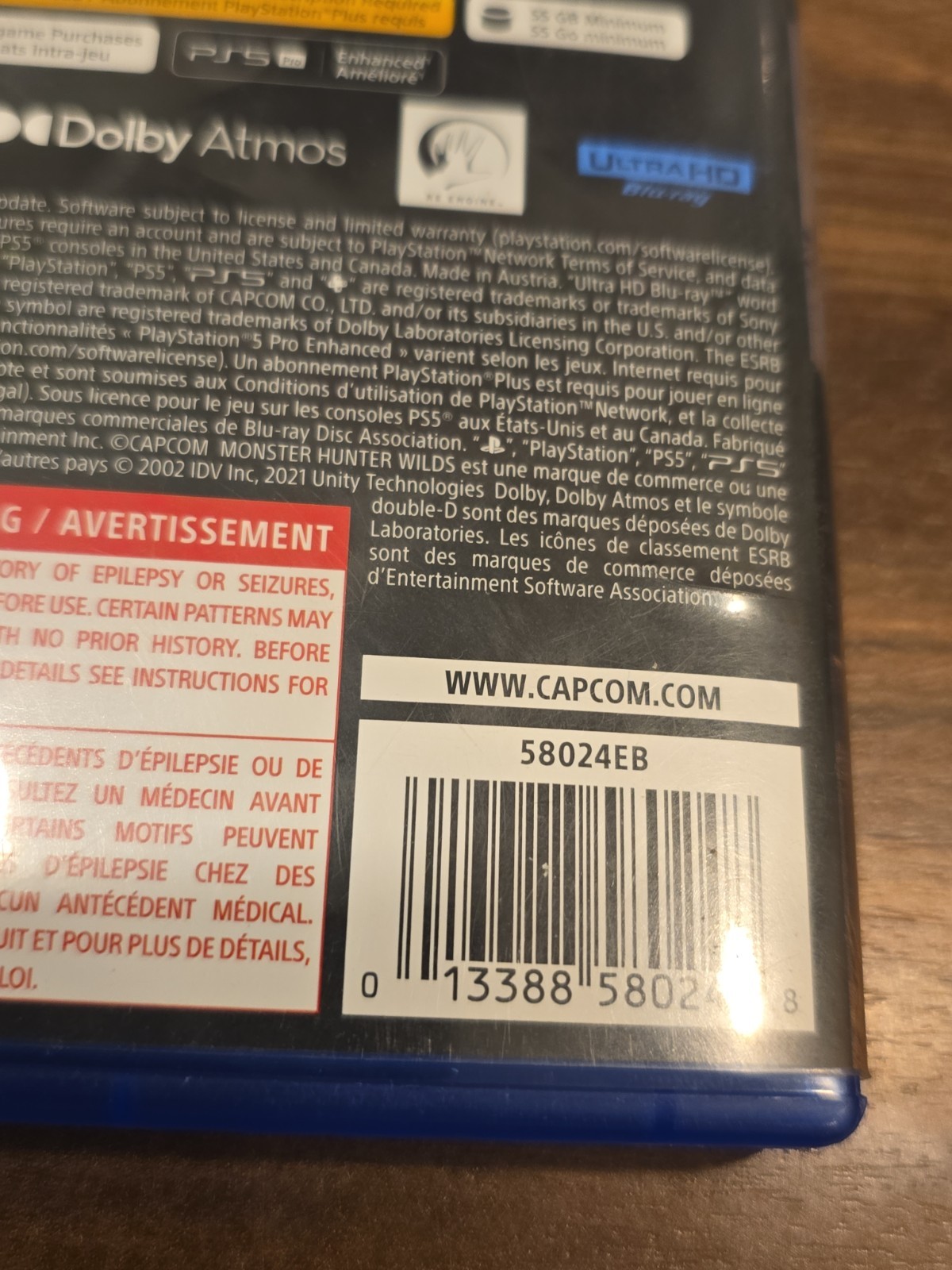 Monster Hunter Wilds Standard Edition Sony Play Station 5 No Scratches No Manual