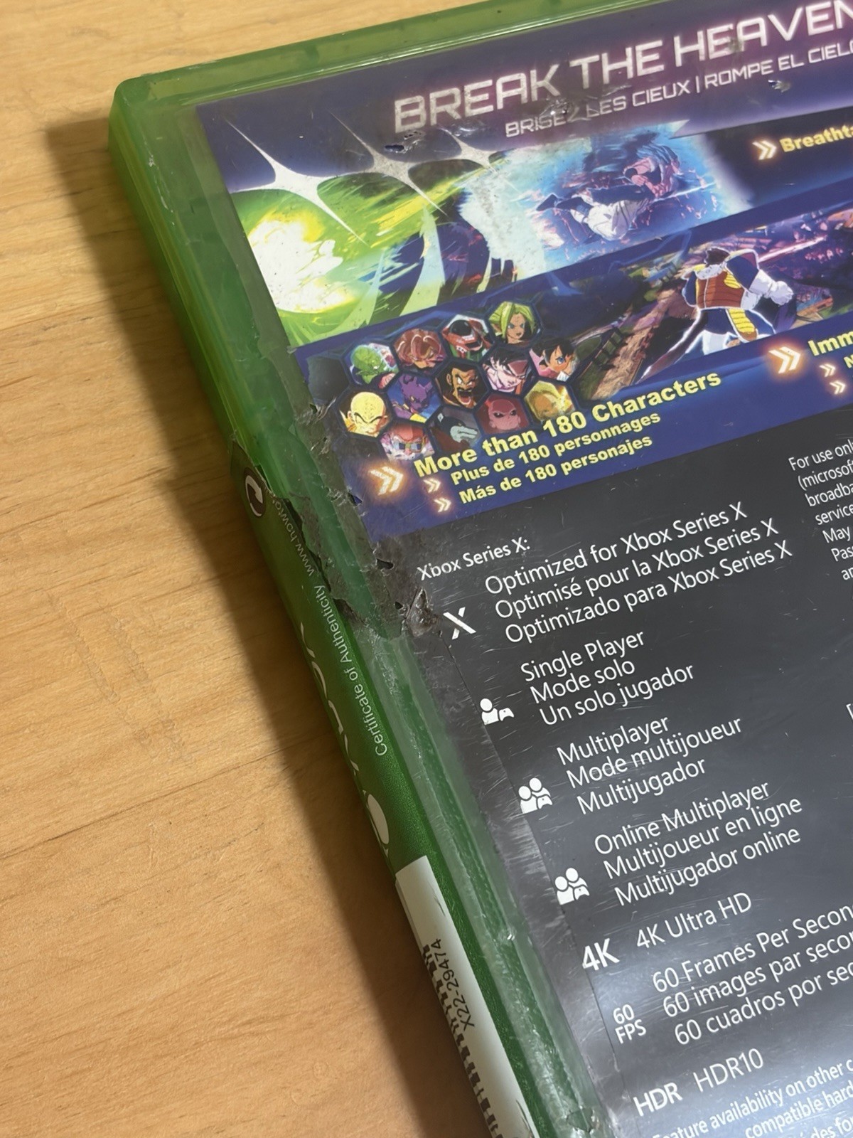 Dragon Ball Z: Sparking! Zero X Box Series X Bandai Namco Video Game