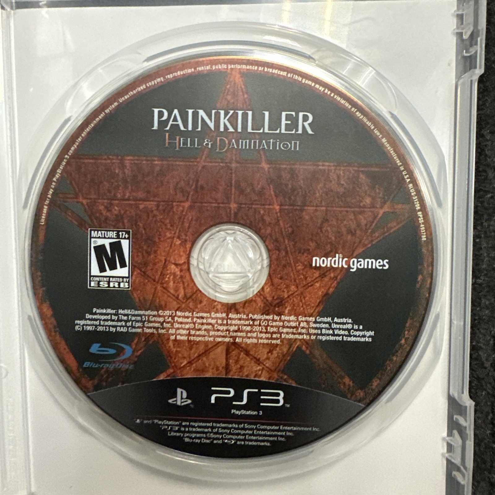 Painkiller Hell & Damnation Uncut (Sony PlayStation 3, 2013) RARE NORDIC GAMES