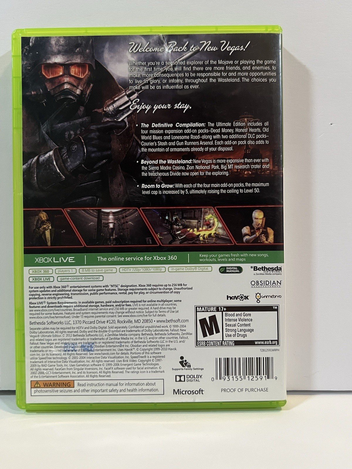 Fallout: New Vegas Ultimate Edition (Xbox 360) CIB Tested Resurfaced