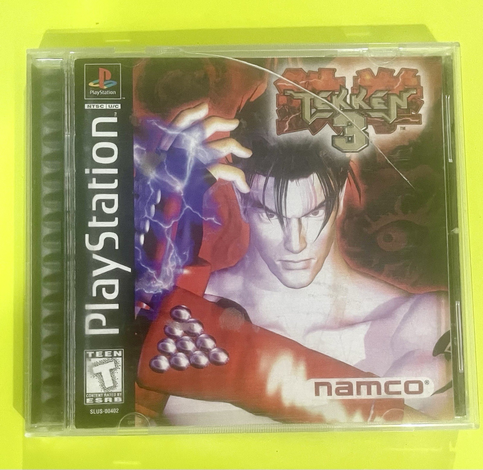 Tekken 3 Black Label Sony PlayStation 1 PS1 Clean Disc – But Jewel Case Cracked