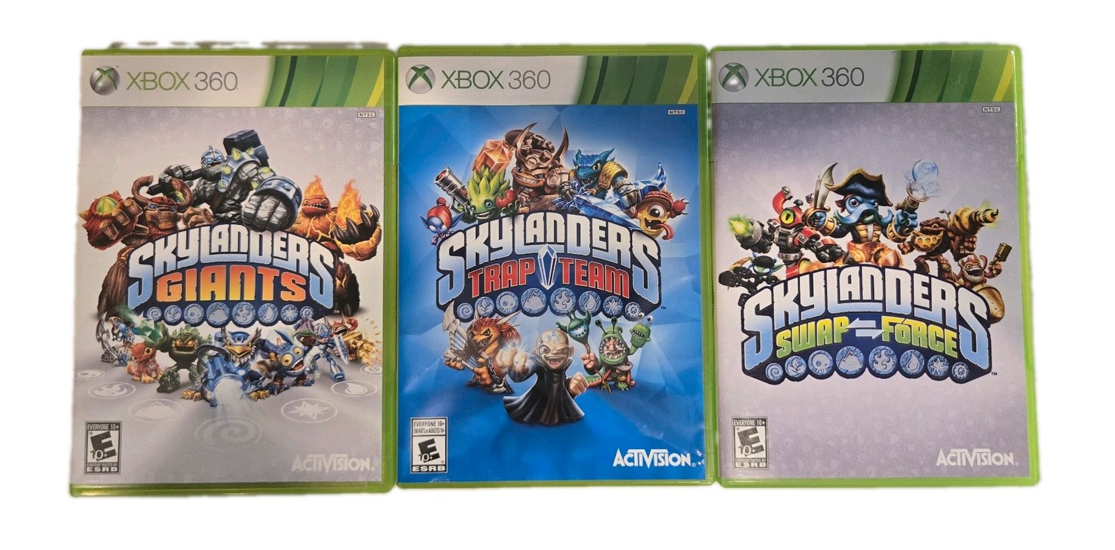 Xbox 360 Skylanders Bundle Games Giants Swap Force Trap Team