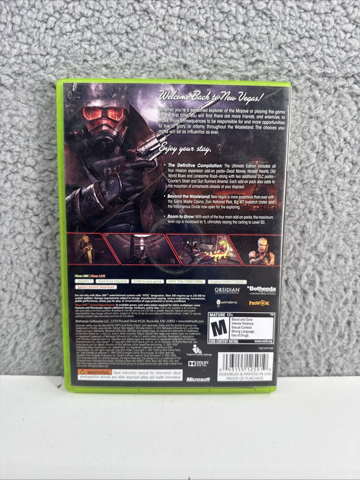 Fallout New Vegas Ultimate Edition Microsoft Xbox 360 Complete CIB Tested