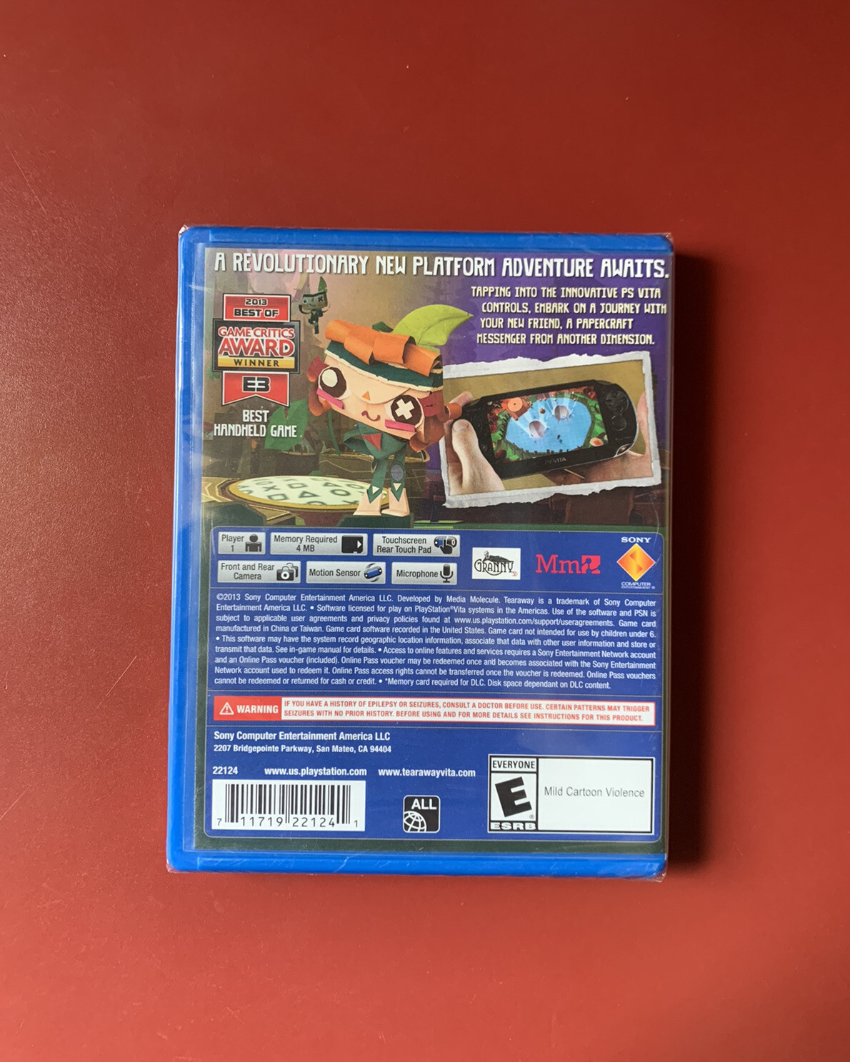 Tearaway PS Vita (Sony PlayStation Vita, 2013) BRAND NEW