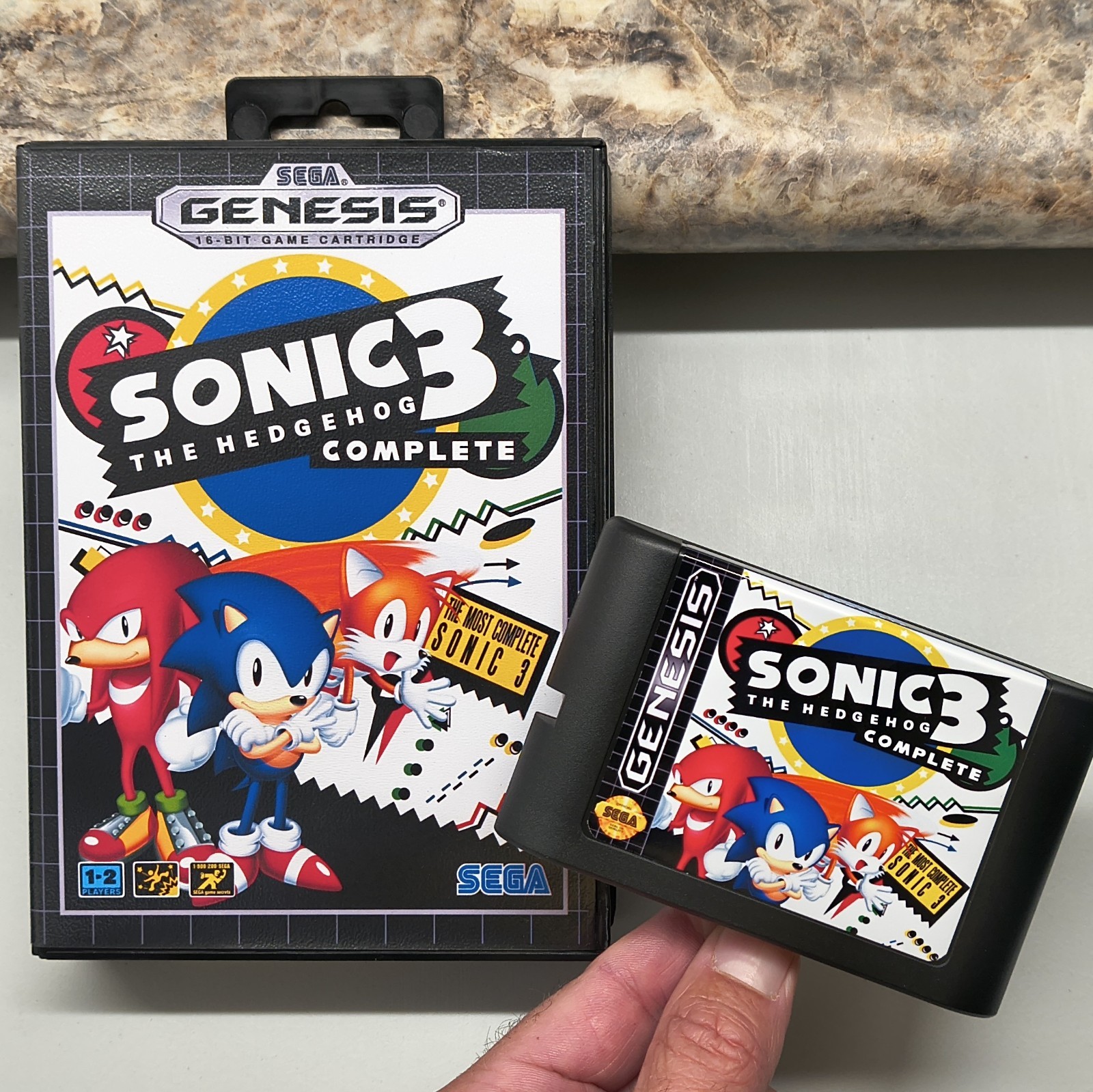Sonic 3 Complete “Limited Edition” with SAVE features for Sega Genesis + case