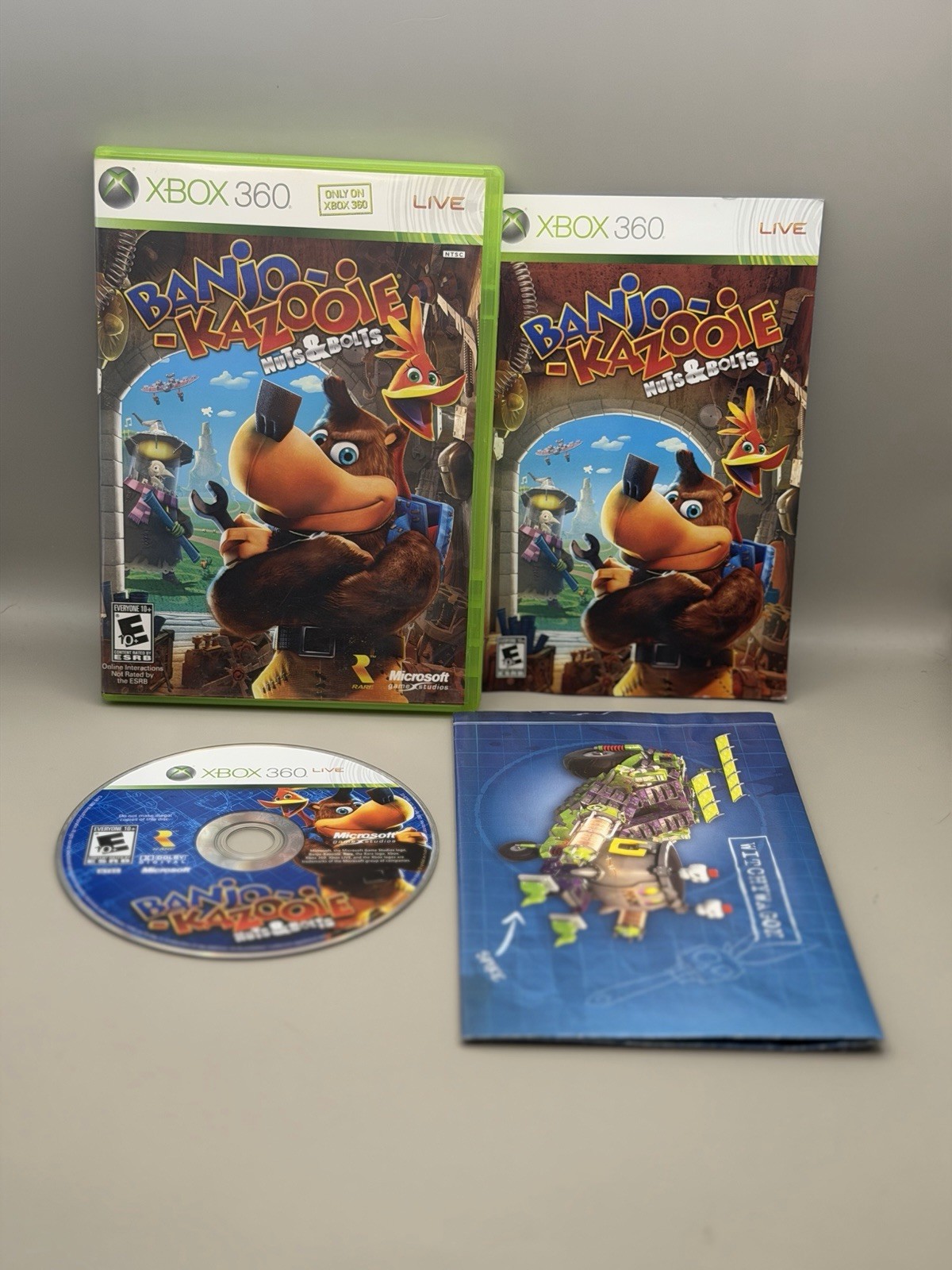 Banjo-Kazooie: Nuts & Bolts (Microsoft Xbox 360) CIB – Complete w/Poster