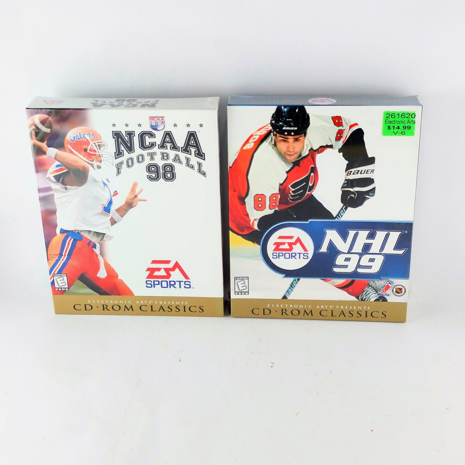 SEALED NCAA Football 98 / NHL 99 Big Box PC Game Lot CD-ROM Classics EA Sports