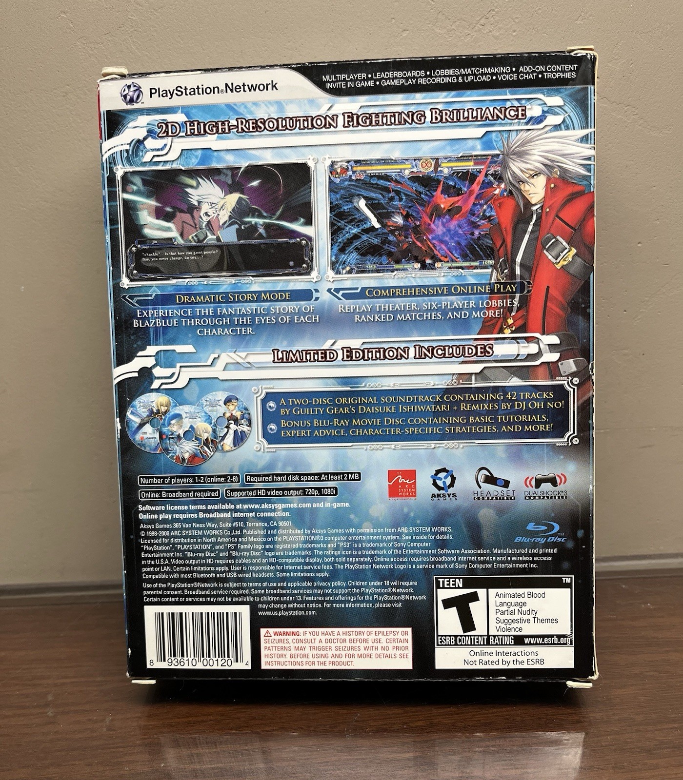 BlazBlue: Calamity Trigger Limited Edition (PS3) CIB Complete -Tested & Working-