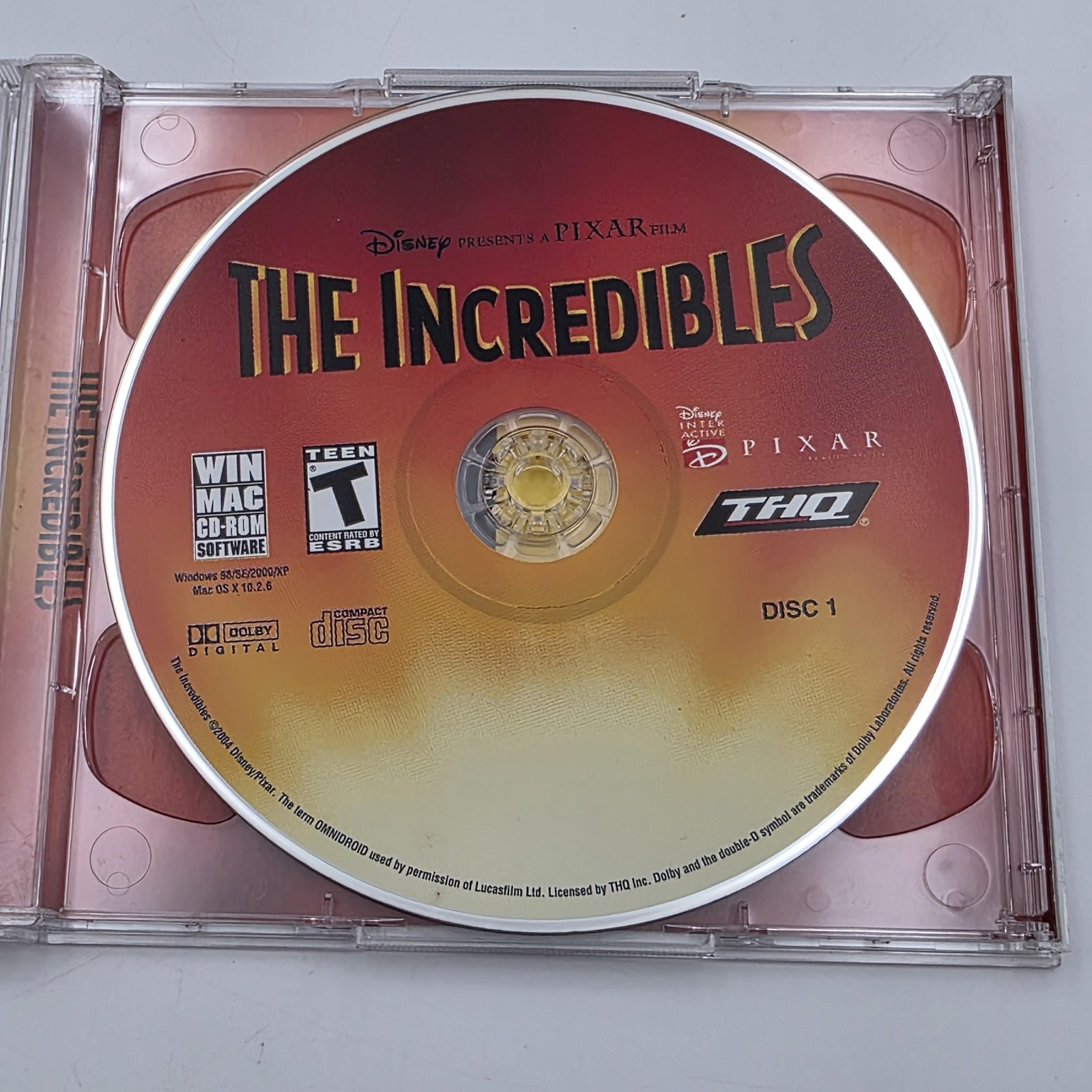 The Incredibles Windows/Mac CD-ROM Action & Adventure Platformer THQ 2004 T