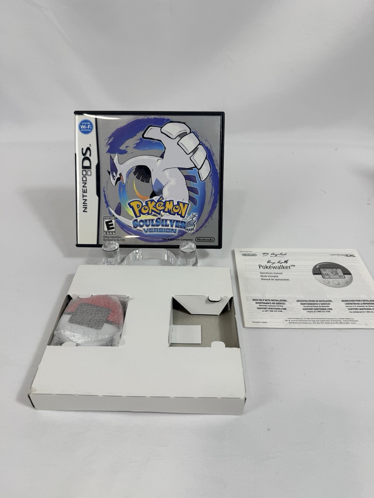 Pokemon SoulSilver Version DS Complete Big Box With Pokewalker Authentic Tested!