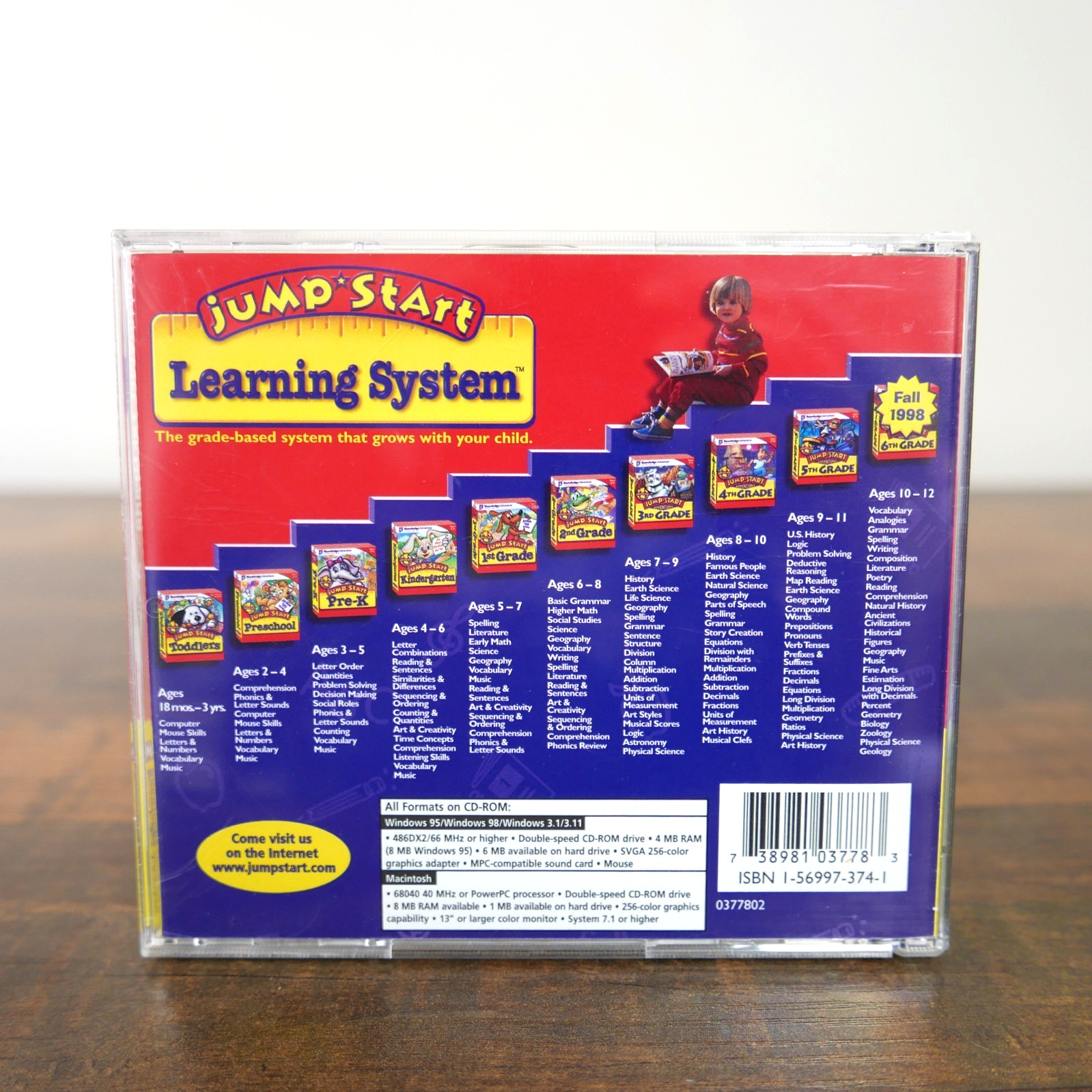 Jump Start 1st Grade Ages 5-7 Knowledge Adventure PC CD-ROM 1995 – FREE SHIP!