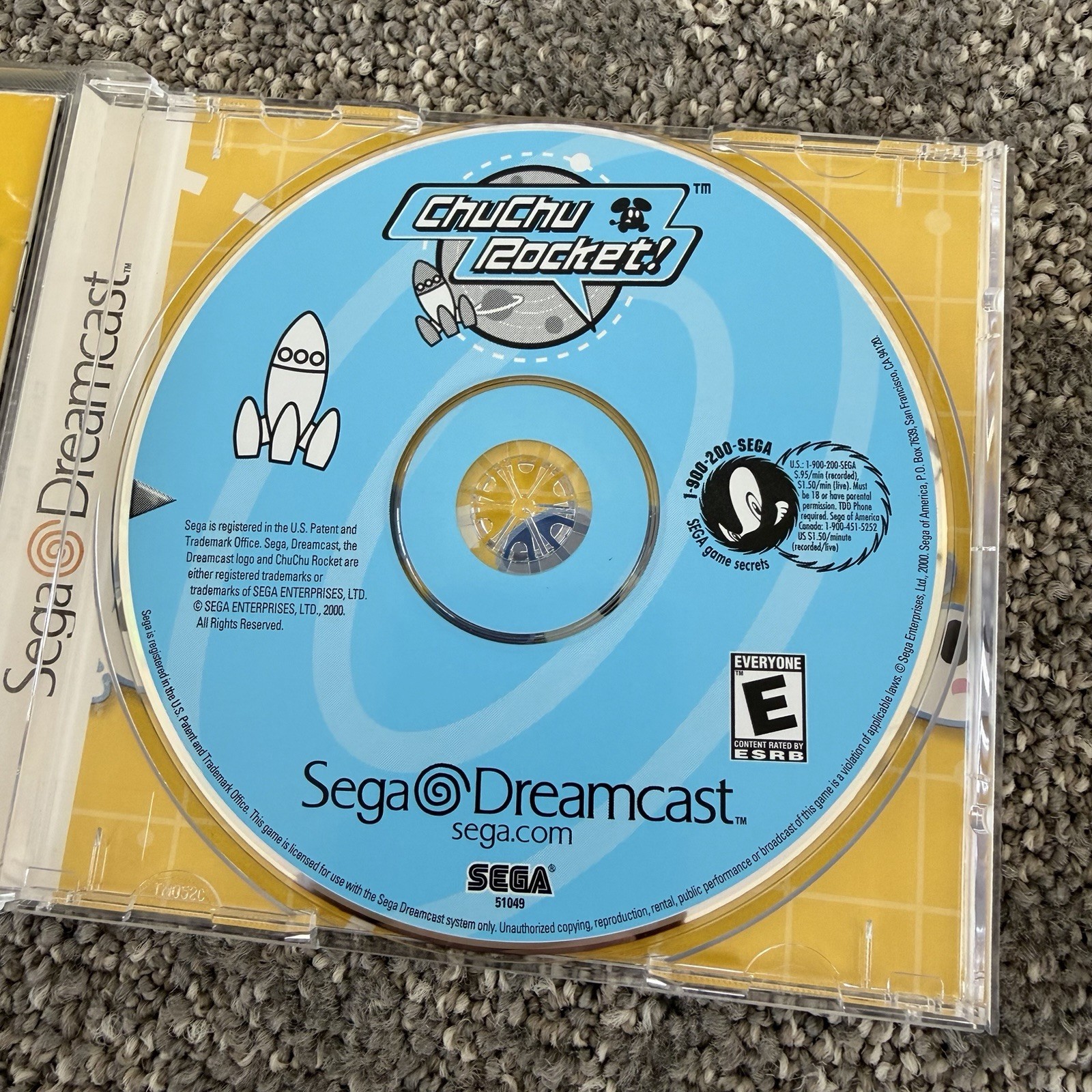 SEGA ChuChu Rocket! (Sega Dreamcast) NTSC-U/C E – CIB Complete W/ Manual Tested