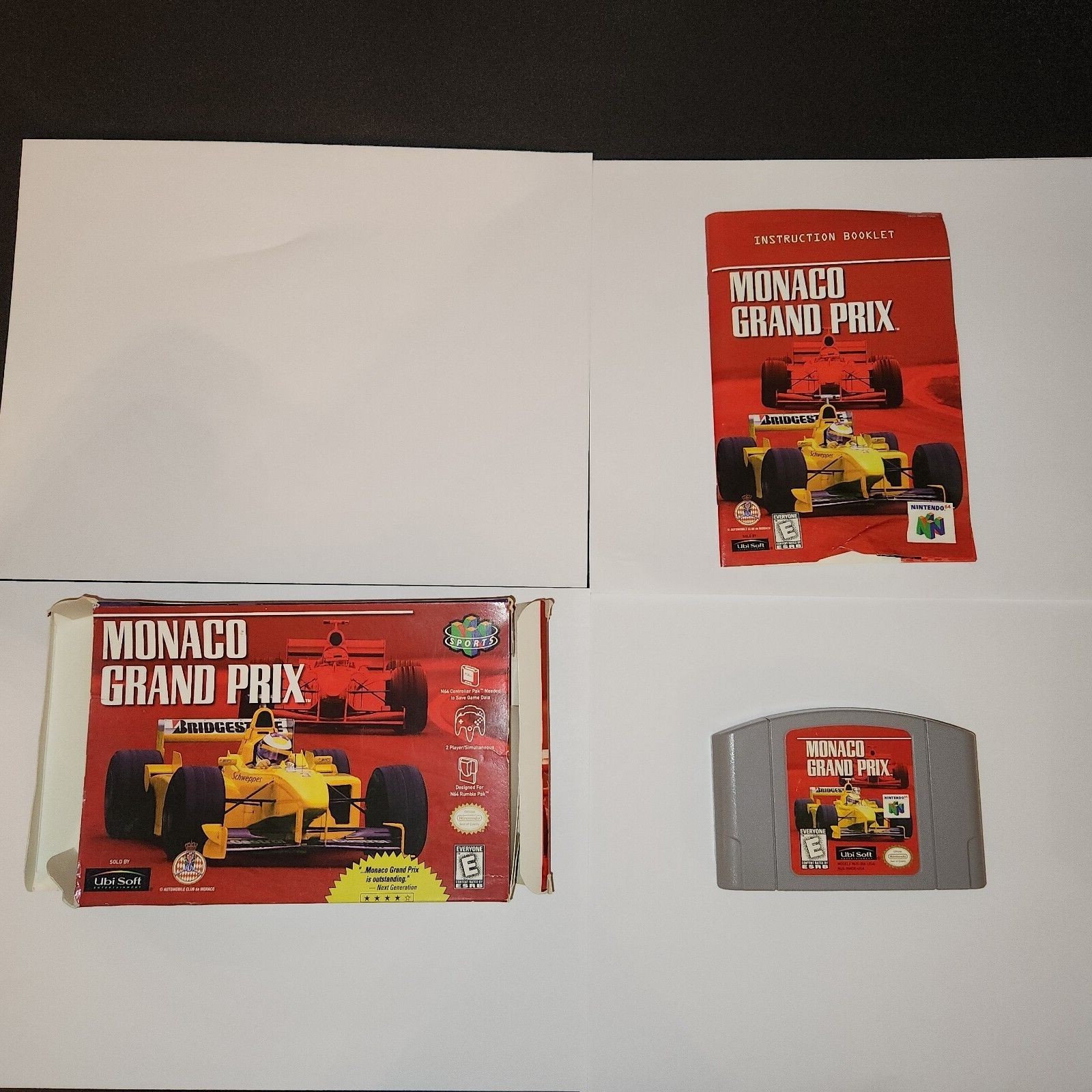 Monaco Grand Prix N64 CIB RARE In Great Shape Comes with Protector 