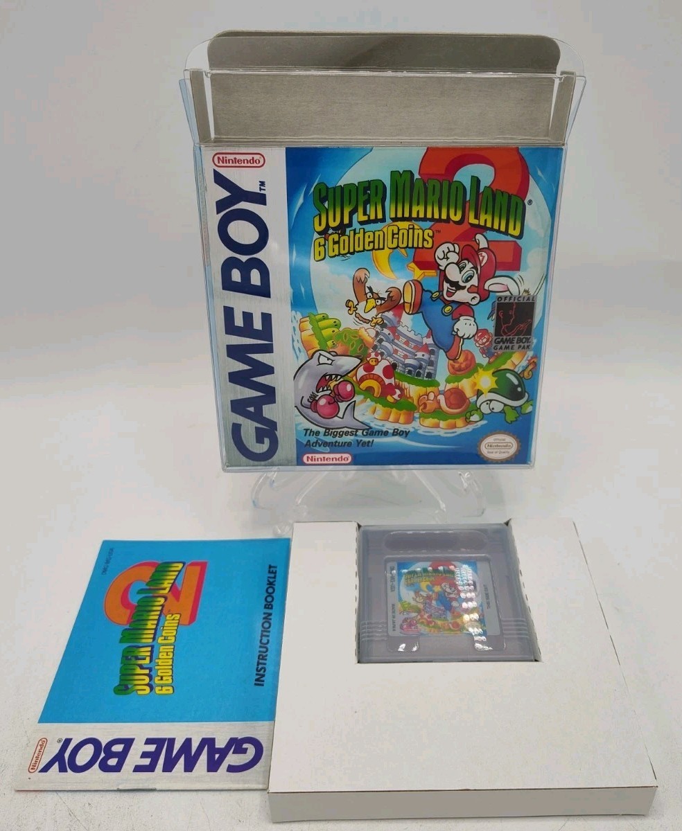 Super Mario Land 2: 6 Golden Coins (Nintendo Game Boy 1992) Case Protector READ!