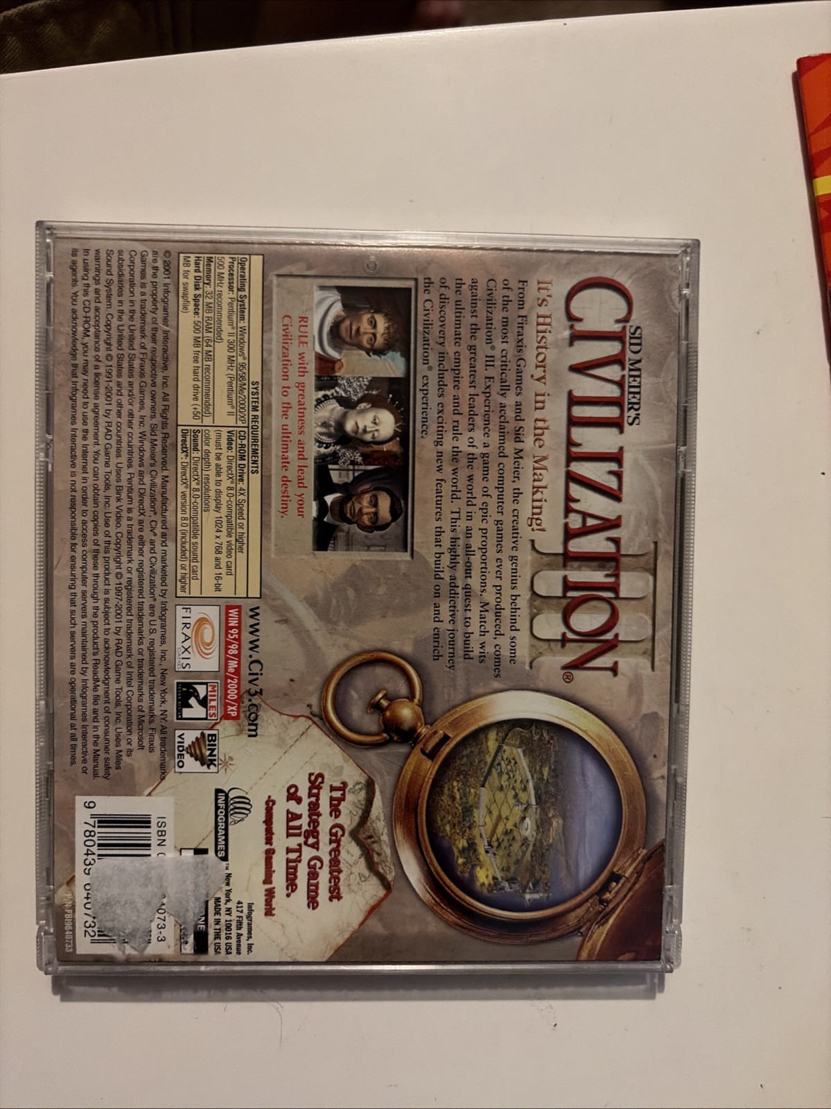 Sid Meier’s Civilization III 3 (PC CD, 2001) Complete in Case Good Condition