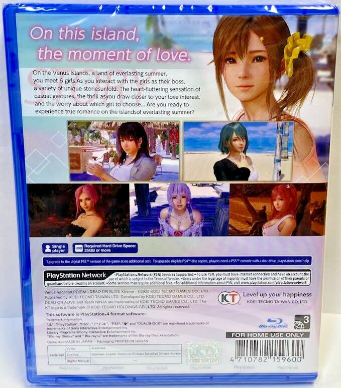 Venus Vacation Prism: Dead or Alive Xtreme PS4 Brand New Game [2025 Adventure]