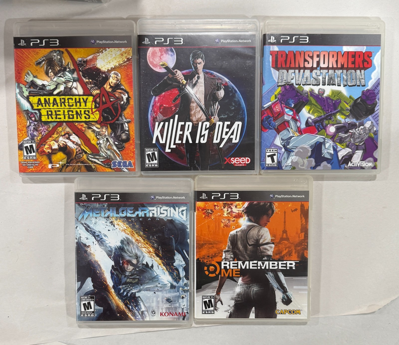 PlayStation 3 Games Lot – Killer is Dead, Transformers Devastation, Remember Me