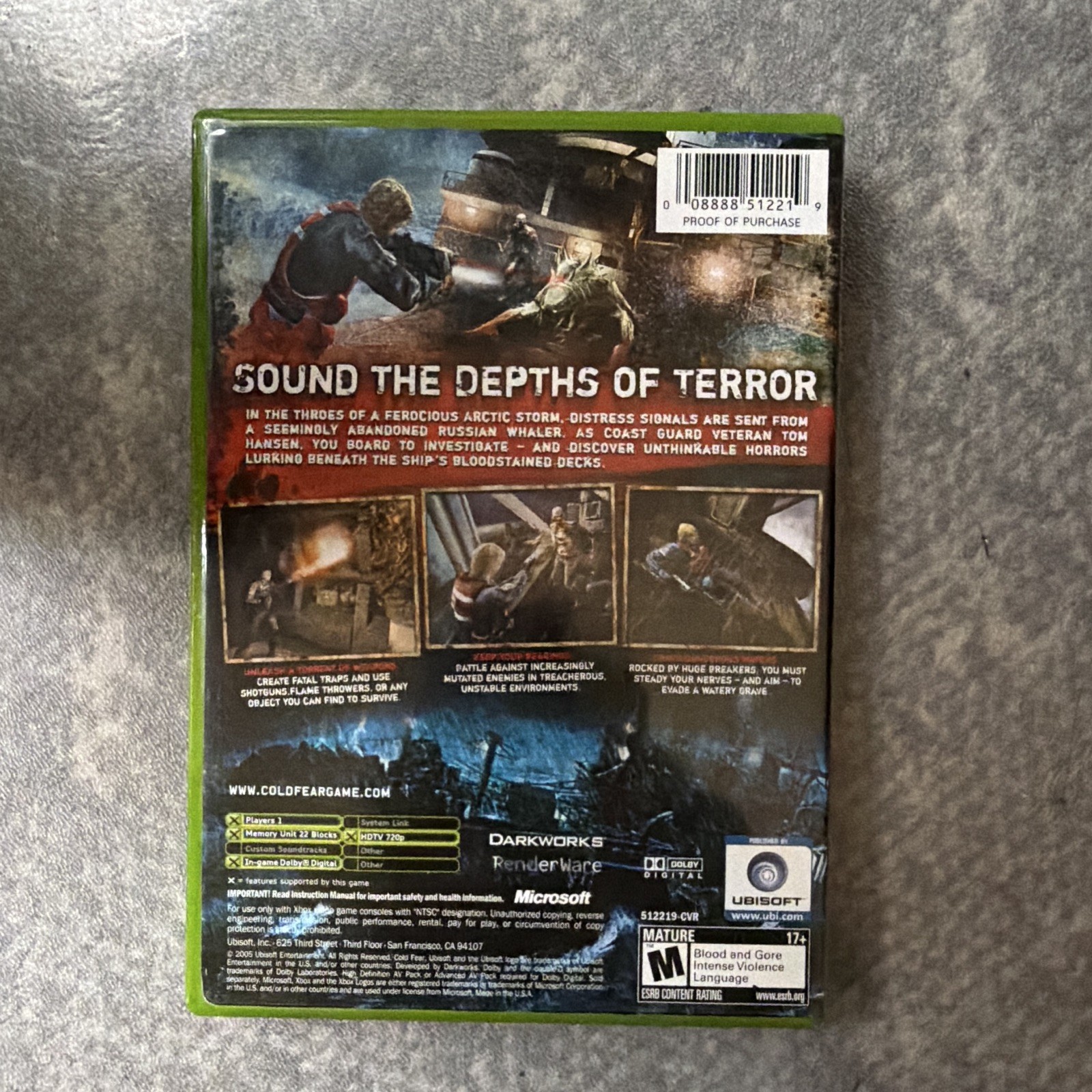 Ubisoft Cold Fear Microsoft Xbox Video Game M Rated NTSC-U/C (US/Canada)