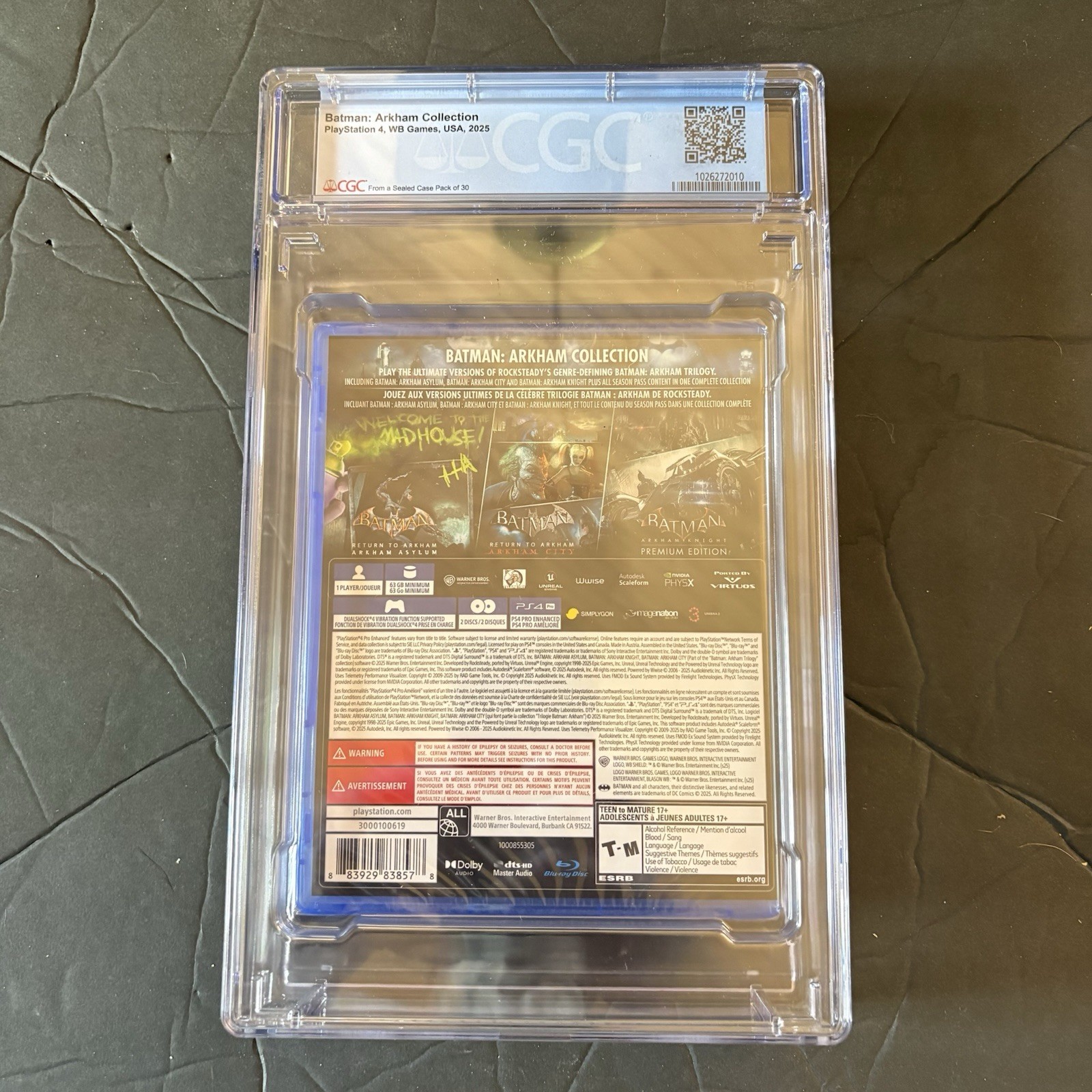 Batman Arkham Collection PlayStation 4 Brand New Sealed PS4 CGC Graded 9.9 A++