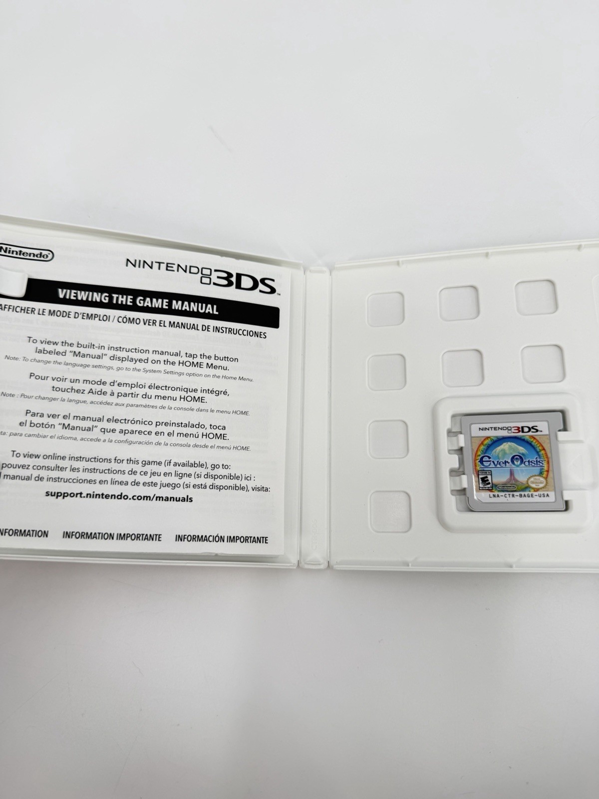 Ever Oasis (Nintendo 3DS, 2017) Complete w/ Manual Tested Working