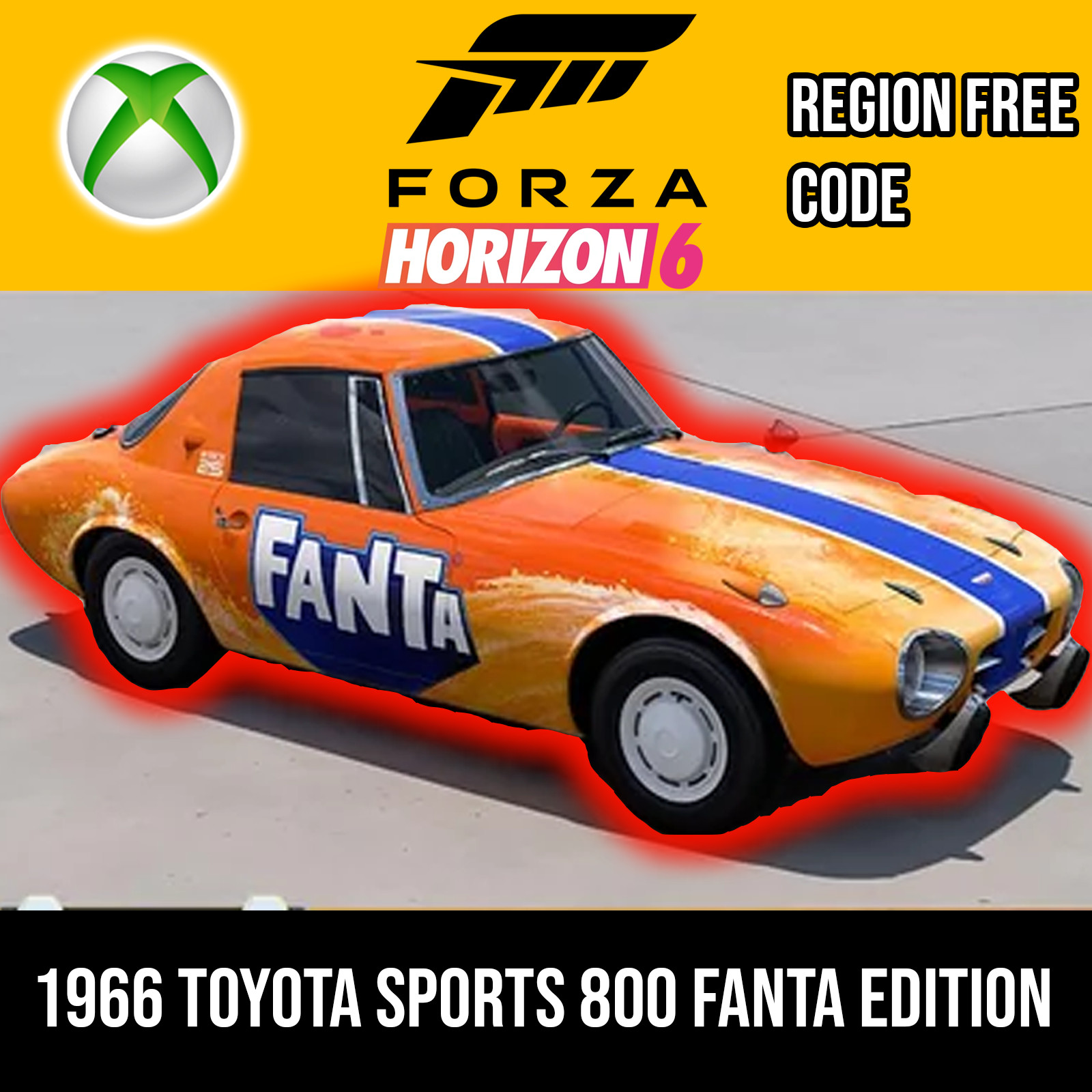 Forza Horizon 6: 1966 Toyota Sports 800 Fanta Edition | Global | Xbox CODE | FH6