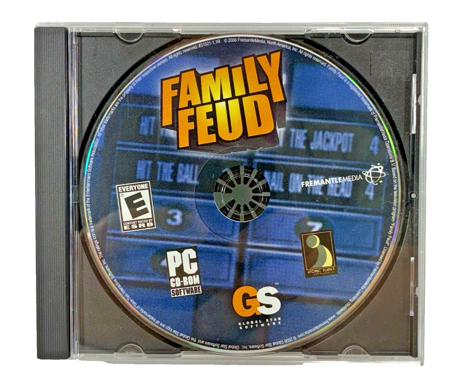 Family Feud Global Star Software Vintage 2006 PC Game Disc Only Tested